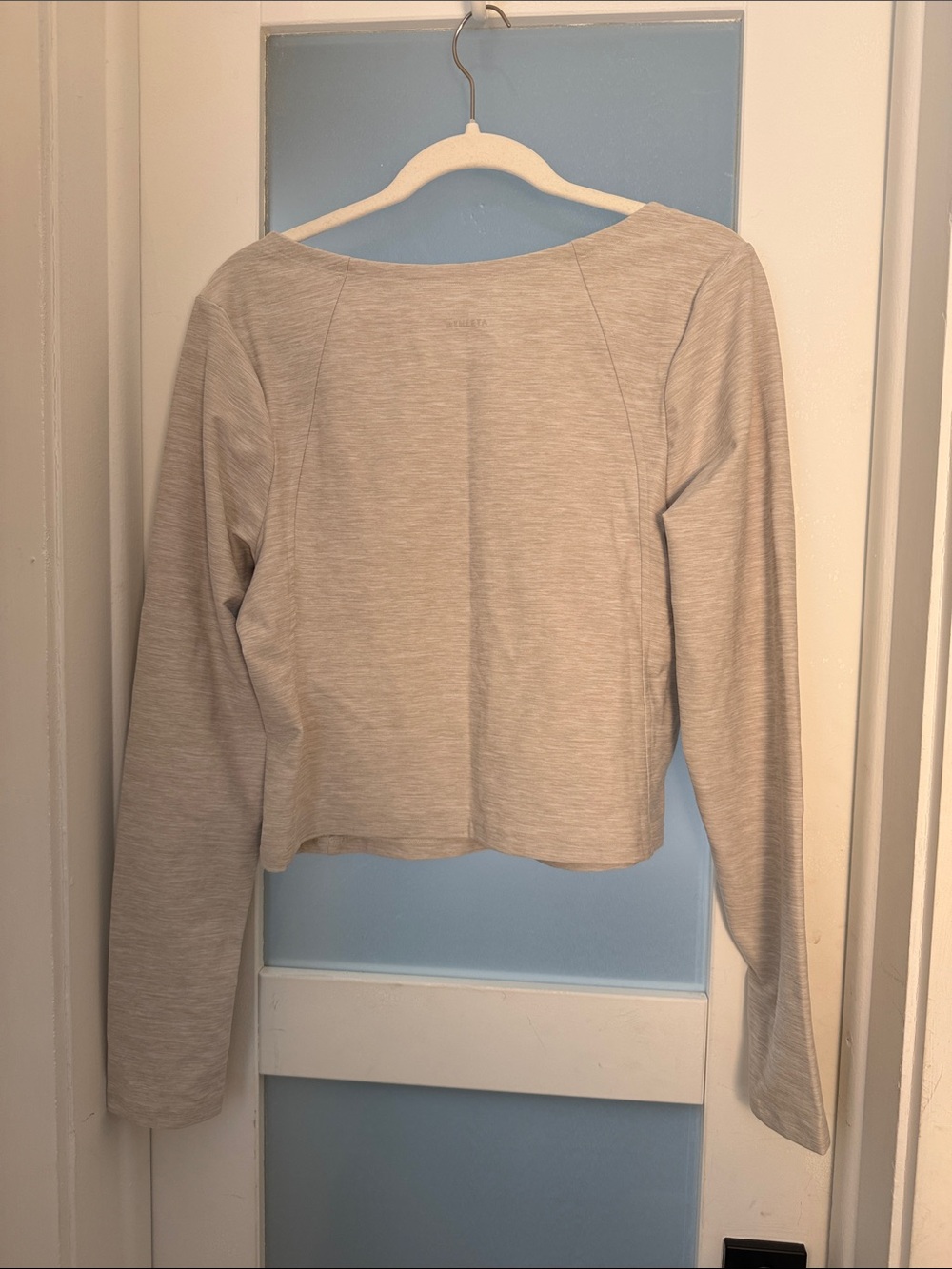 Athleta Softluxe Scoop Neck Long Sleeve Top in Cream Heather NWT Size L - Picture 5 of 6